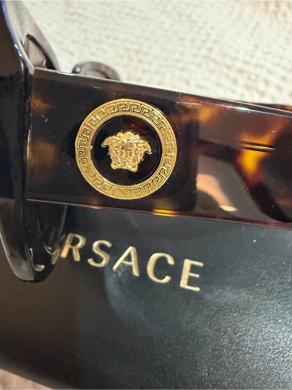 Versace Tortoiseshell Cat-Eye Sunglasses with Brown Lenses - Picture 3 of 9